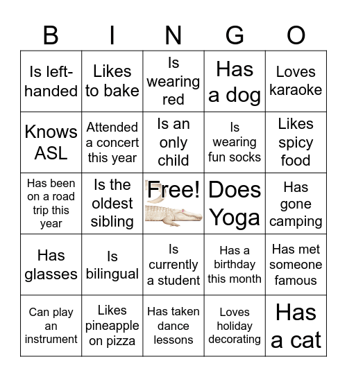 Icebreaker Bingo: Find Someone Who Bingo Card