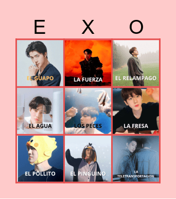 EXO LOTERIA Bingo Card