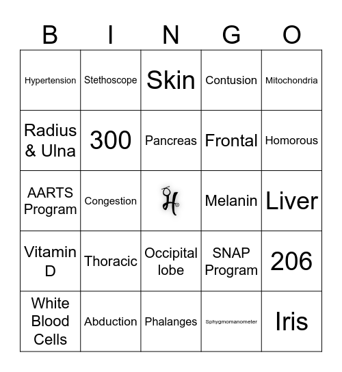 Medical Bingo Card