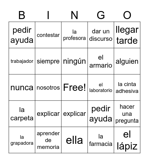 Chapter 1 A Bingo Card