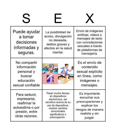 SEXTING Bingo Card