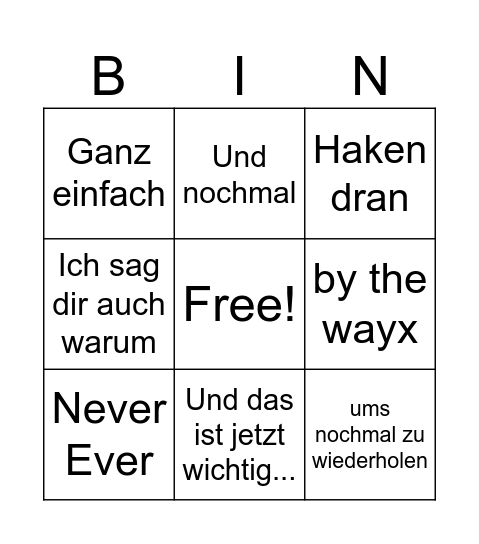 IT Monthly Bingo Card