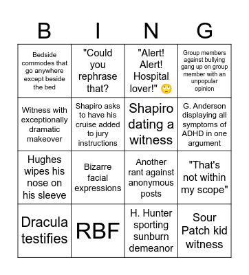 Kowalski v. JHACH Trial & FB Group Bingo Card