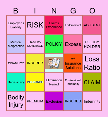 Insurance Bingo Card