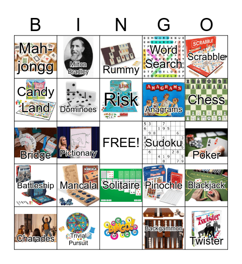 Puzzles & Games Trivia Bingo Card