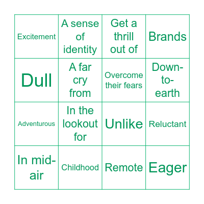 VOCAB-BINGO Card