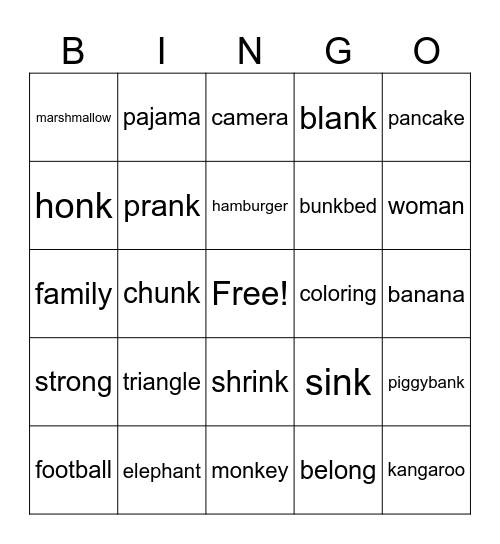 Bingo Card