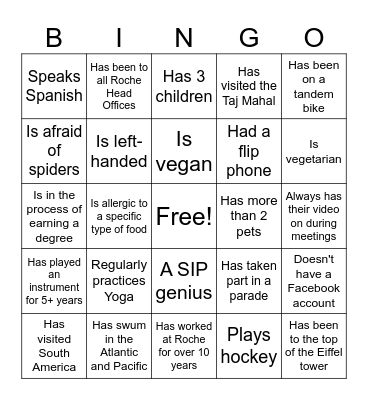 PDG Networking Bingo Card