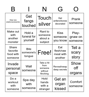 CUSTOM WALDGEIST CARD Bingo Card