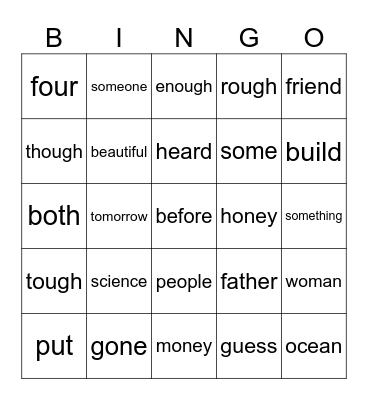 90 Bingo Card