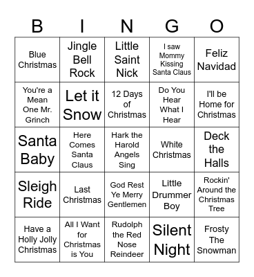 Christmas Bingo Card