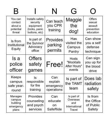 Find someone who Bingo Card