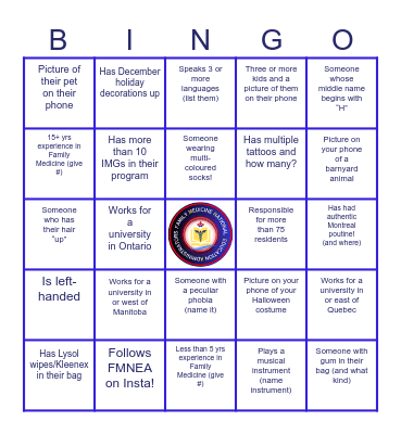 FMNEA Get to Know You BINGO! Bingo Card