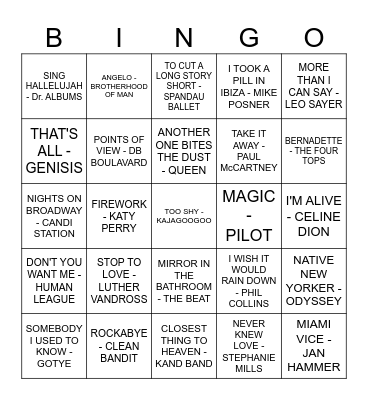 THE BARN HOUSE Bingo Card