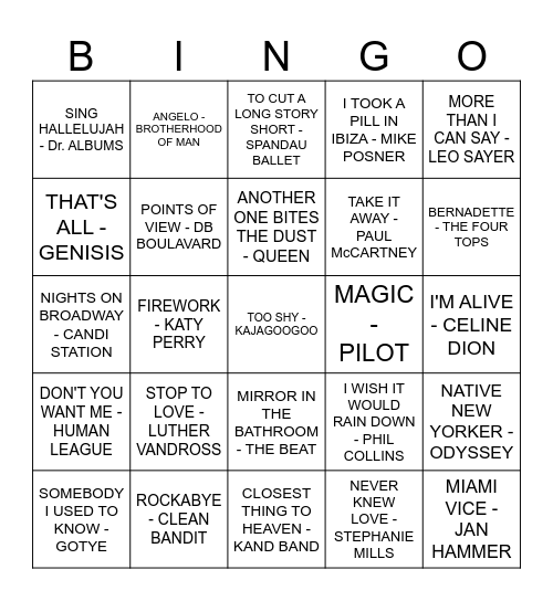 THE BARN HOUSE Bingo Card