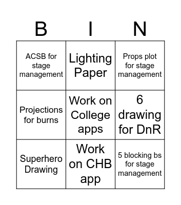 Trying to beat executive dysfunction Bingo Card