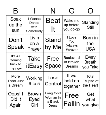 BeWell Moment Bingo Card