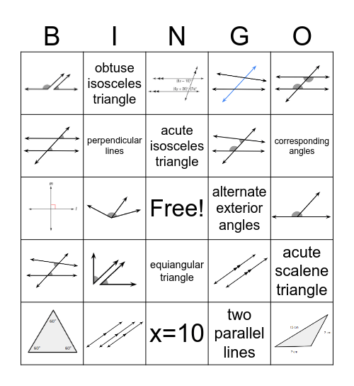 The best angle is the TRYangle! Bingo Card