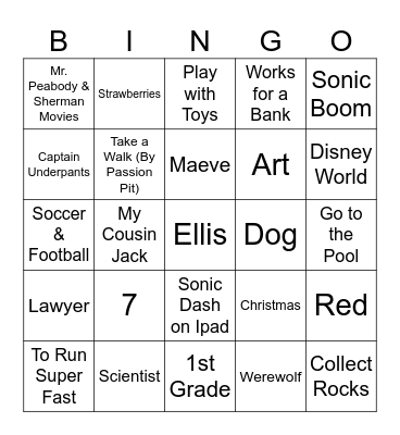 Get to Know James Bingo Card