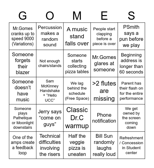 music-night-bingo-card