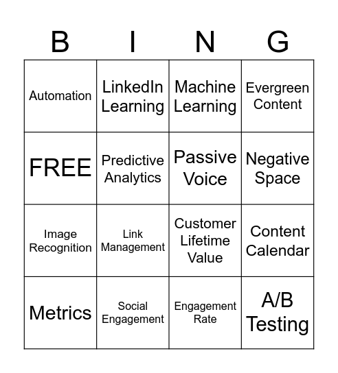 Ch 14 Vocabulary Bingo Card