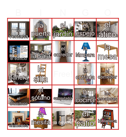 La casa Bingo Card