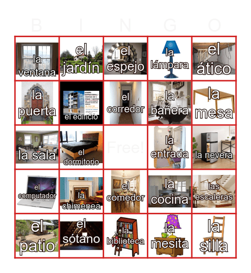 La casa Bingo Card