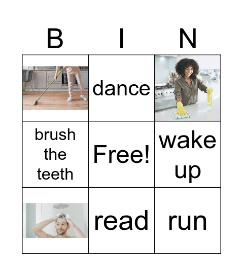 Daily Routines Bingo Card