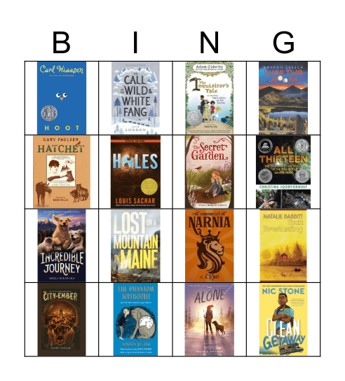 Adventure Book Bingo! Bingo Card