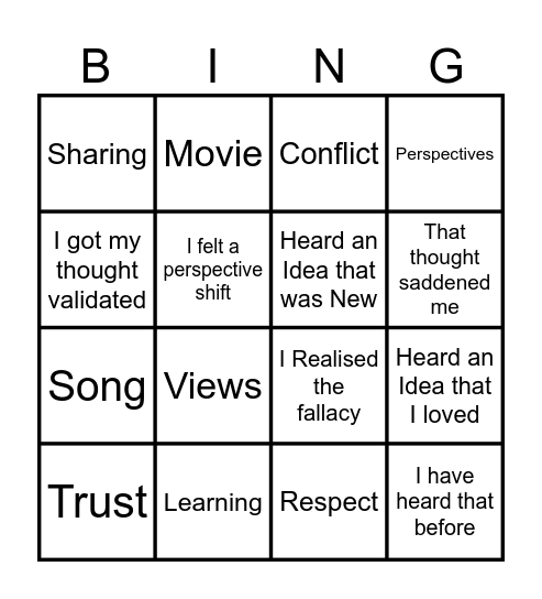 Heard `N Felt : Bingo Card