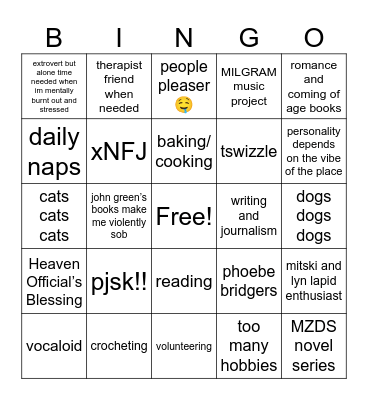 how similar r u to Bingo Card
