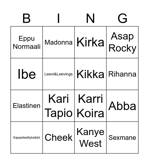 MUSABINGO Card