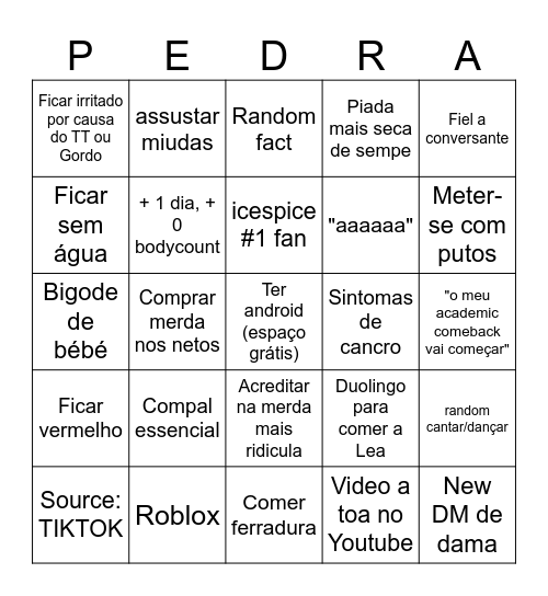 FlorinGO Bingo Card