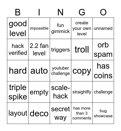 recent tab bingo Card