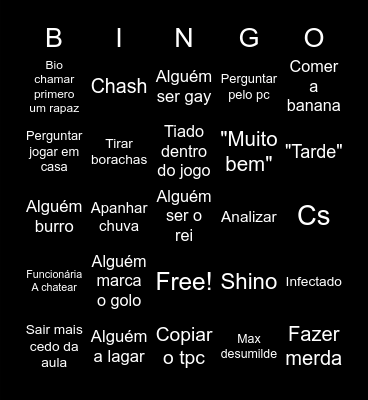 Dia Bingo Card