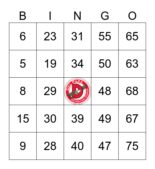 black out GAME 8 black out Bingo Card