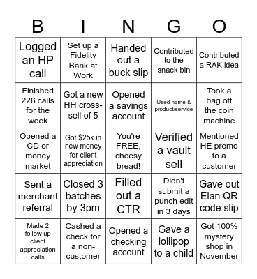 WYOMING TEAM BINGO Card