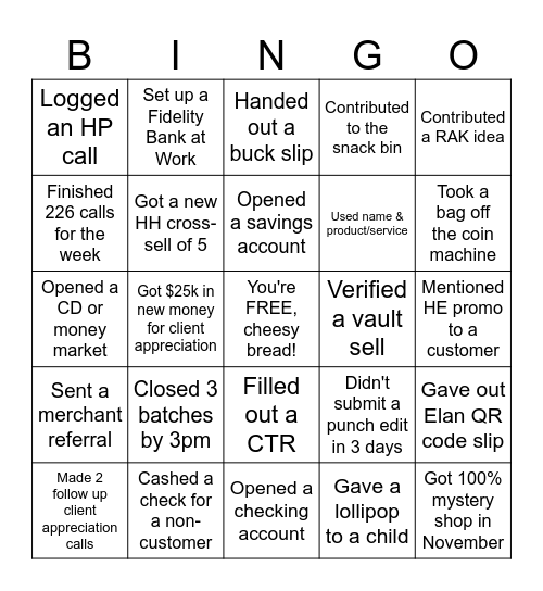 WYOMING TEAM BINGO Card