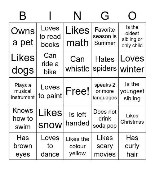 Bingo Card