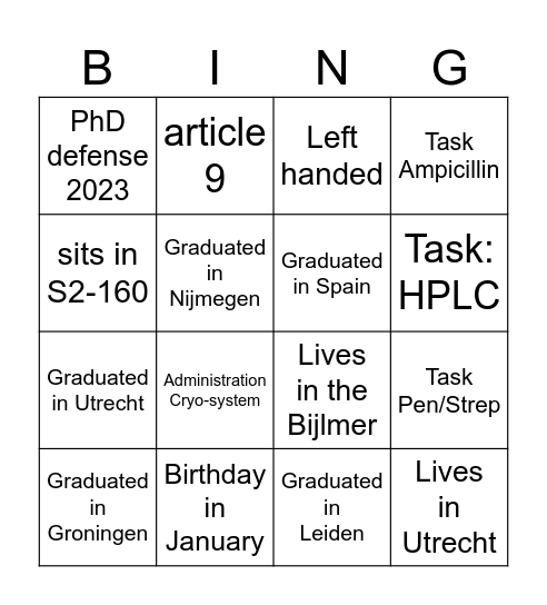 Christmas Bingo Card