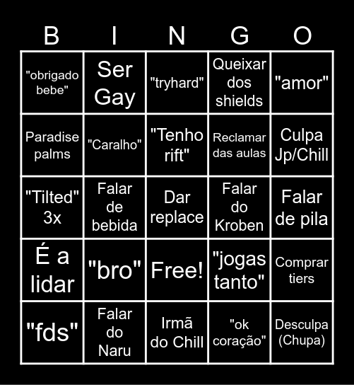 Failed Bingo Card