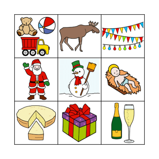 Bingo de Noël Bingo Card