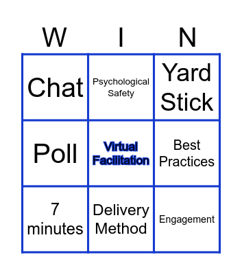 Virtual Facilitation Bingo Card