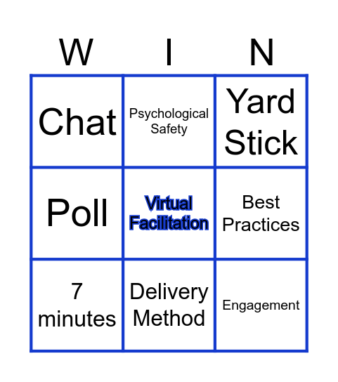 Virtual Facilitation Bingo Card