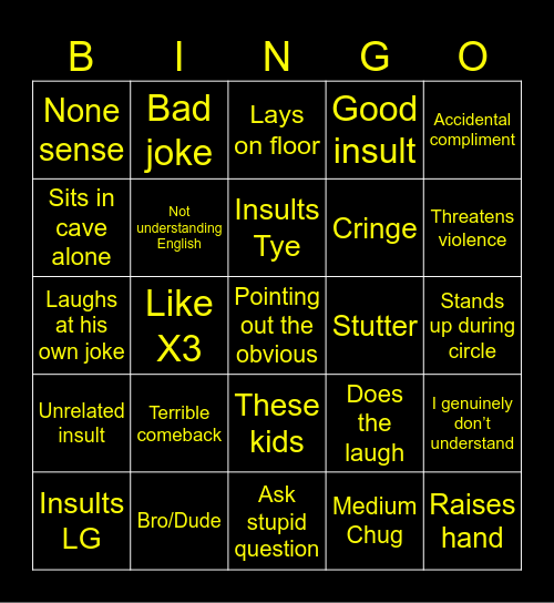 Owen Bingo Card