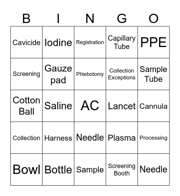 ImmunoTek November Employee Bingo! Bingo Card