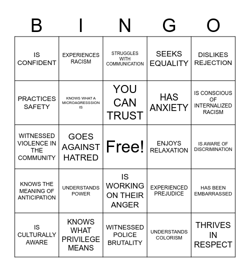 FIND SOMEONE WHO Bingo Card