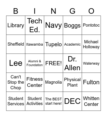 ICC Bingo Card