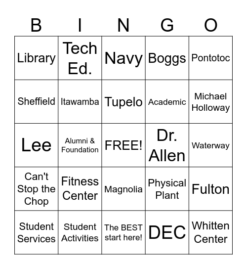 ICC Bingo Card