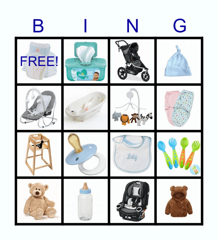BABY SHOWER GIFT BINGO Card